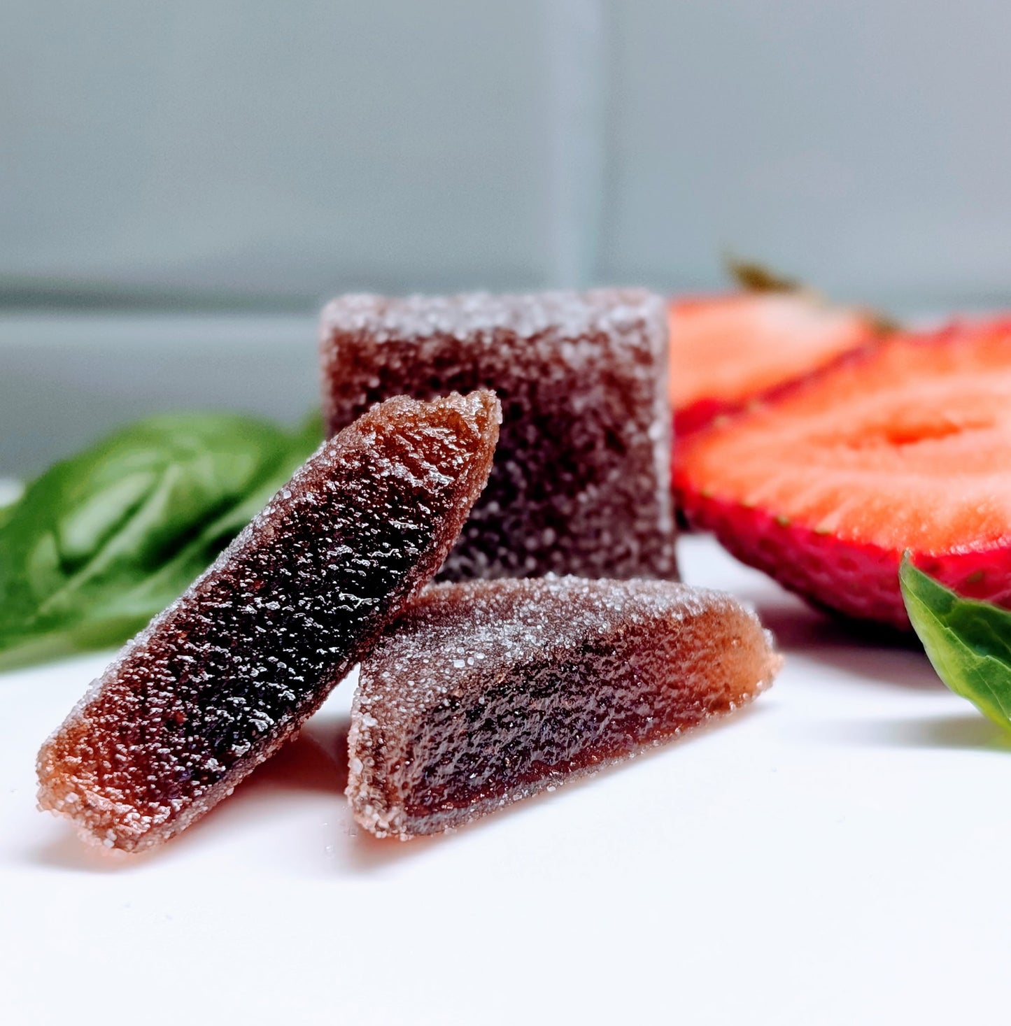 Strawberry Basil Pâte de Fruit