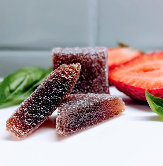Strawberry Basil Pâte de Fruit