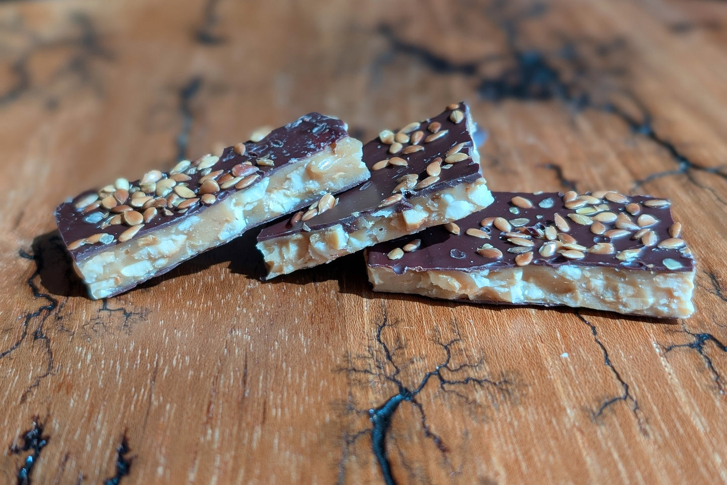 Cashew Toffee with Toasted Golden Flax